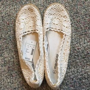 Crochet slip on shoes. Size 7 NWT