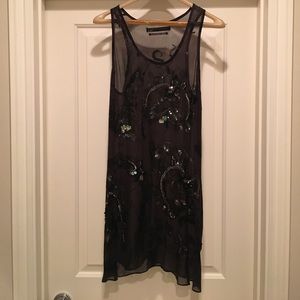 All saints hand embellished sheer dress