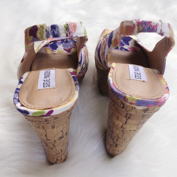 STEVE MADDEN Genny Cork Platform Heels - Picture 3 of 5