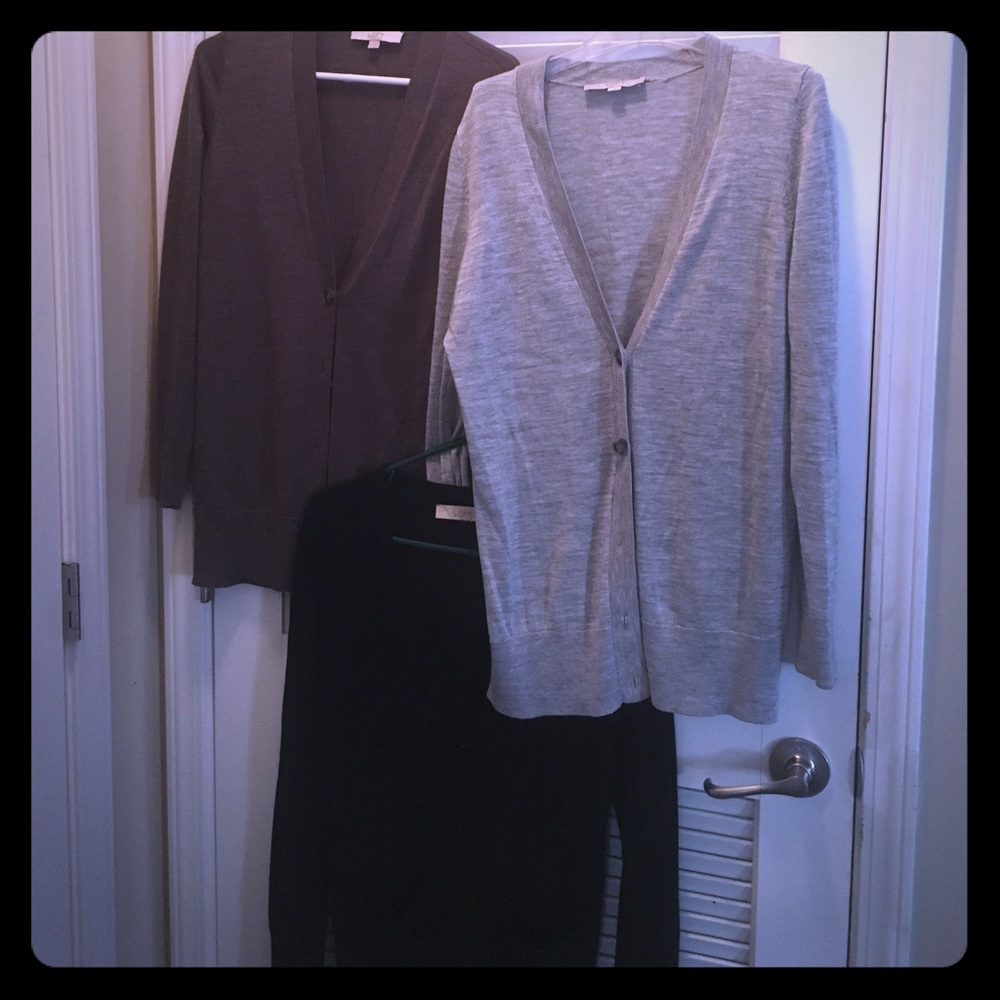 Lot of 3 boyfriend cardigans from LOFT