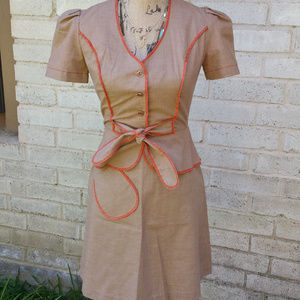 Vintage 1960's Desert Sunset Diner Style Skirt Set Vintage 1960's Desert Sunset Diner Style Skirt Set