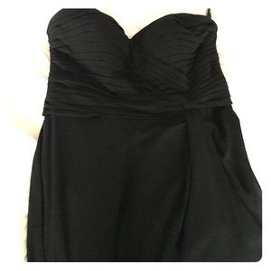 Bill Levkoff strapless bridesmaids dress