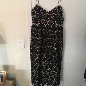 Club Monaco Black Midi Dress