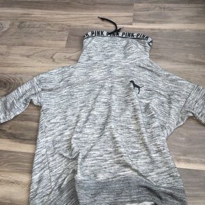 PINK VS Hoodie. Heather Grey, size small.