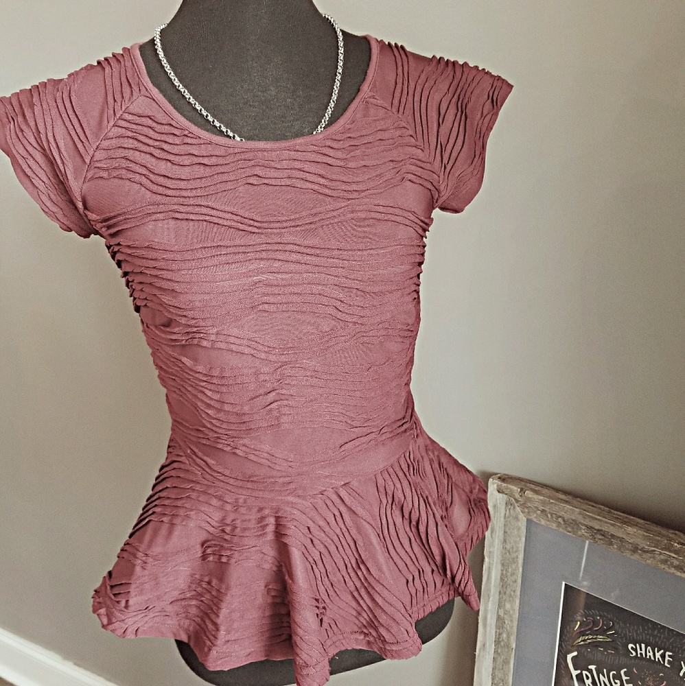 Cranberry Red Peplum