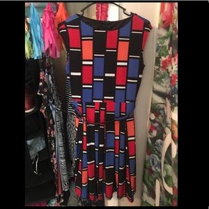 Square patterned dress