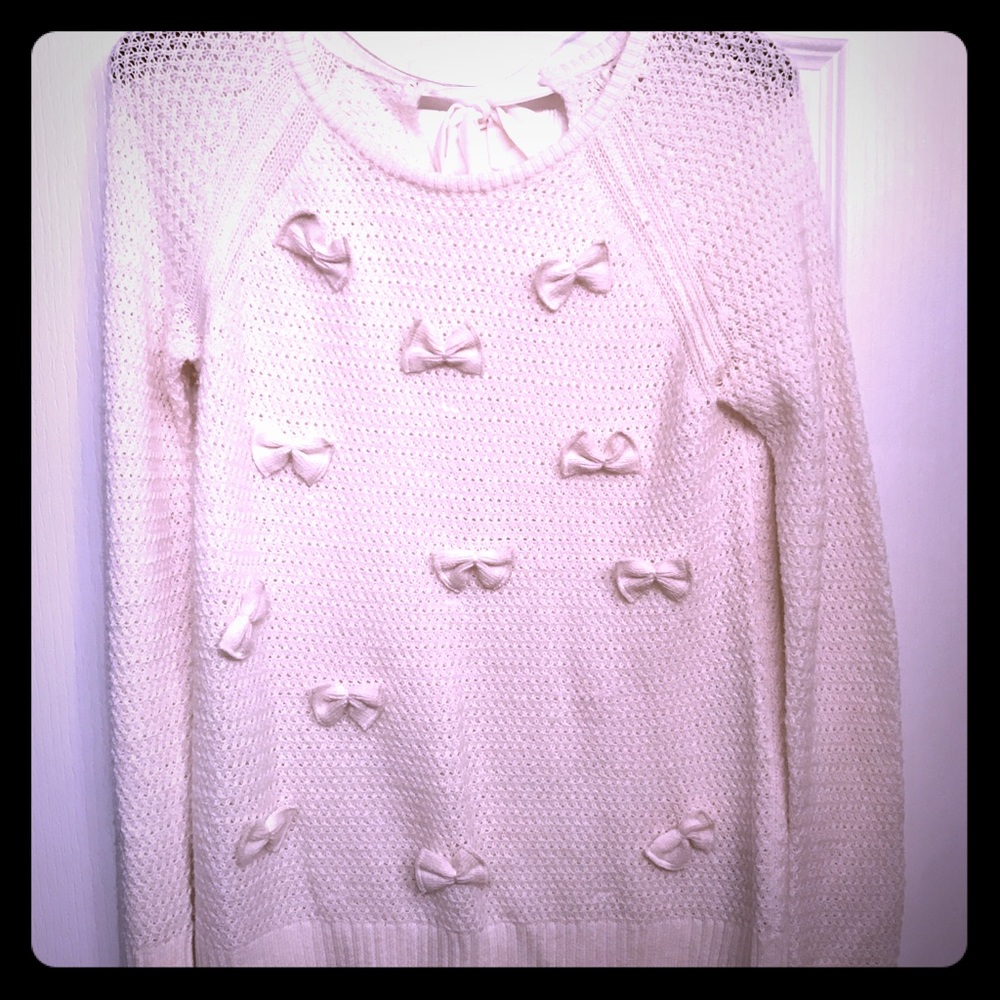 Lauren Conrad bow runway sweater