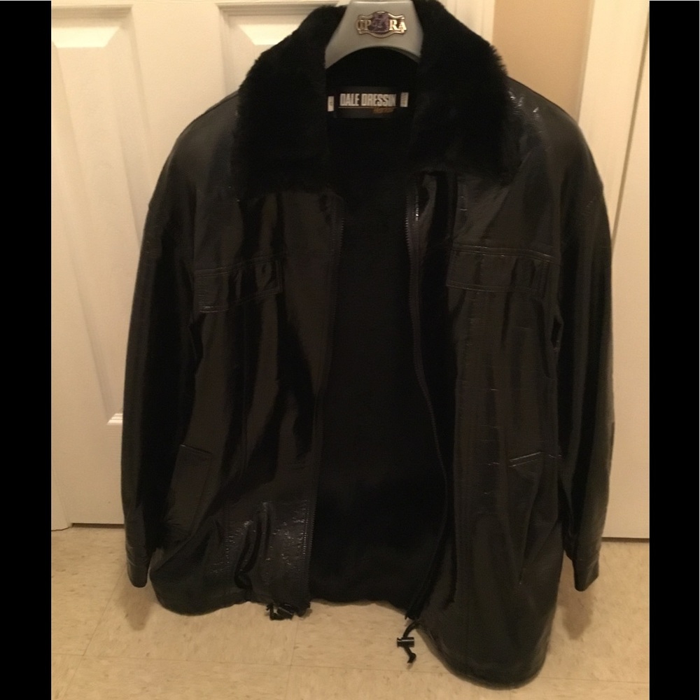 Faux Patent Leather Bomber