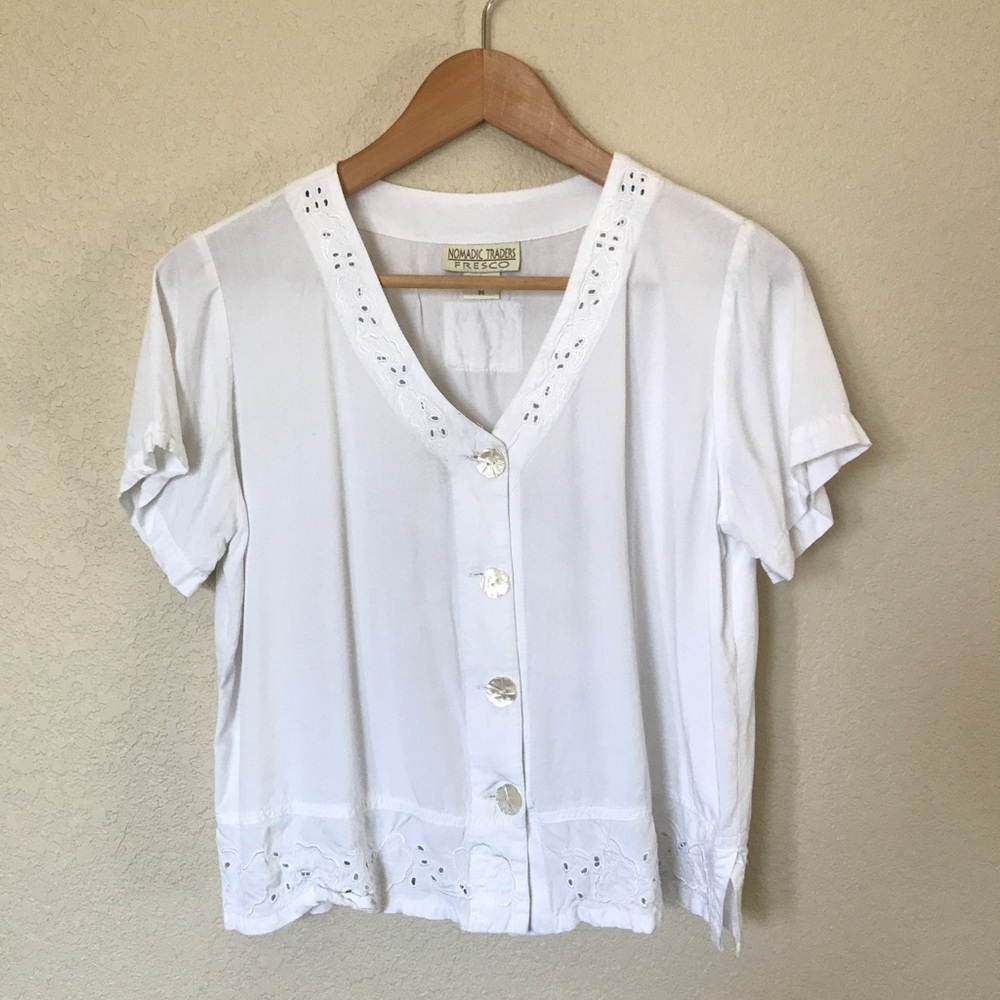 Vintage White Crop Top