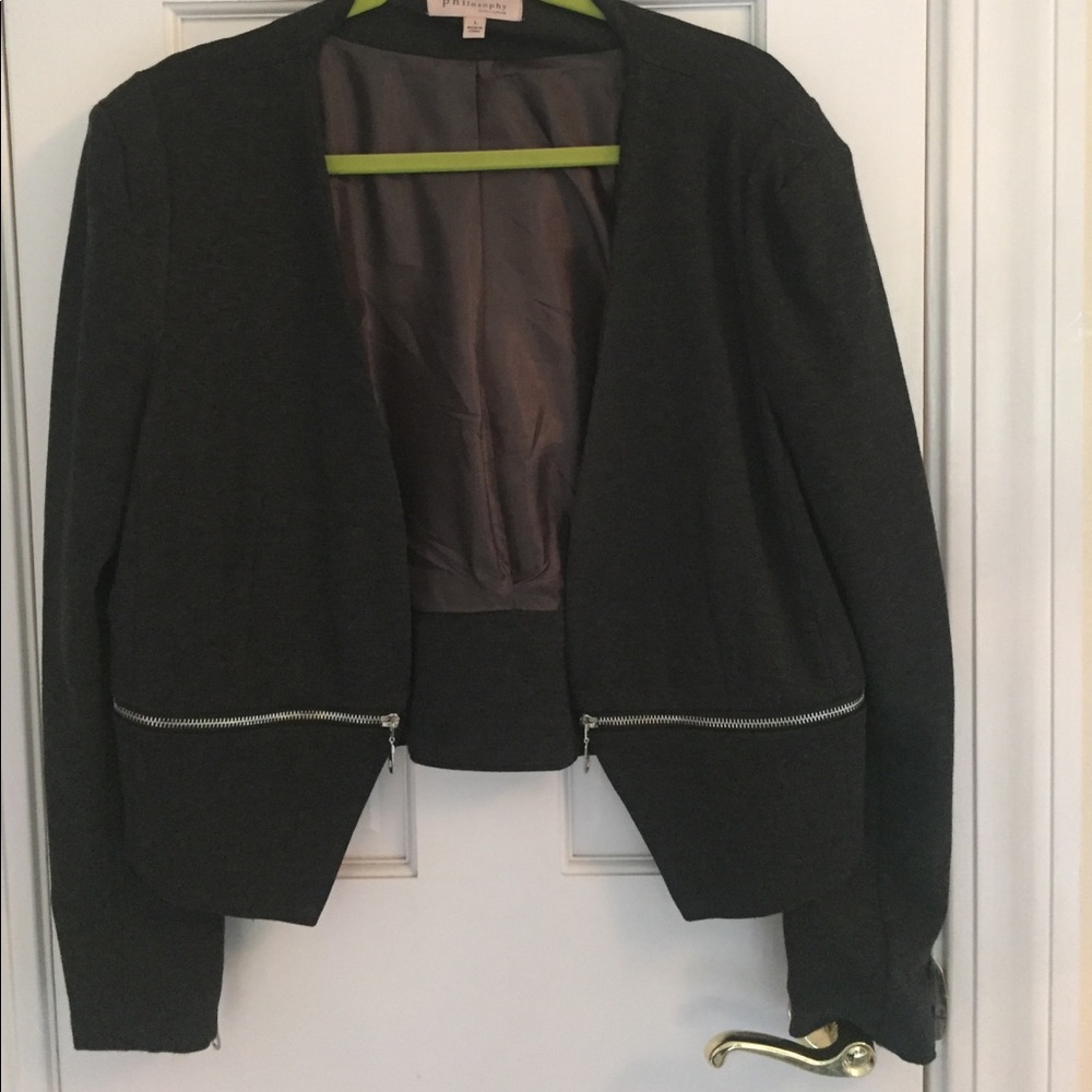 Philosophy dark grey jacket