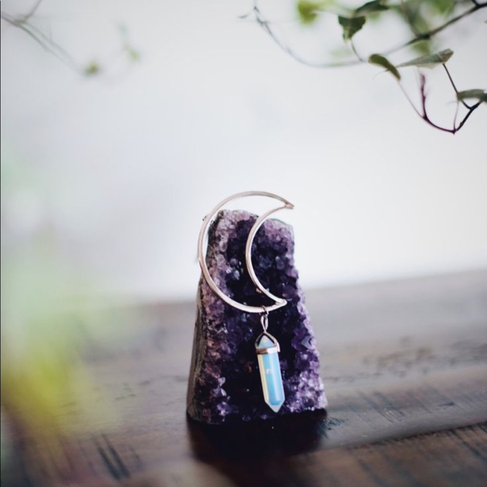 Boho moon mood healing crystal hair pin clip - Picture 2 of 8