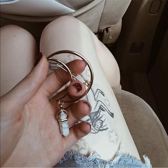 Boho moon mood healing crystal hair pin clip - Picture 7 of 8