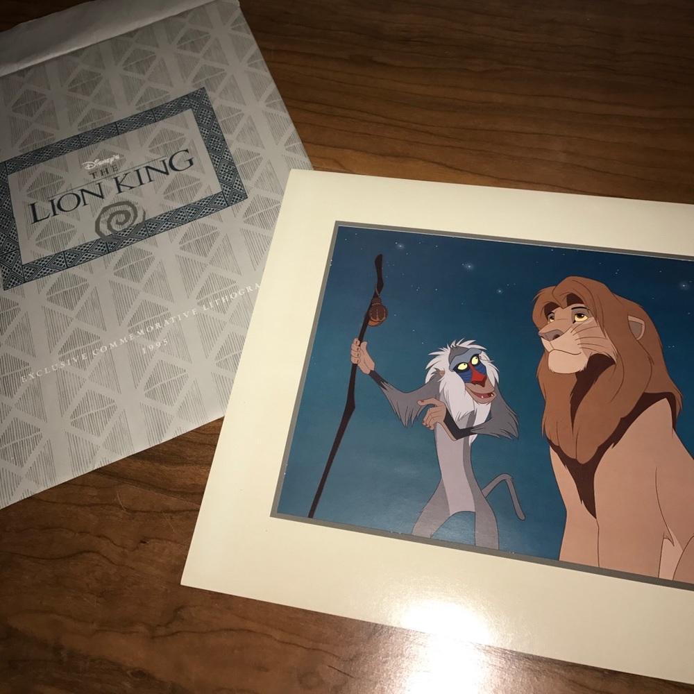 1995 Disney Lion King Lithograph