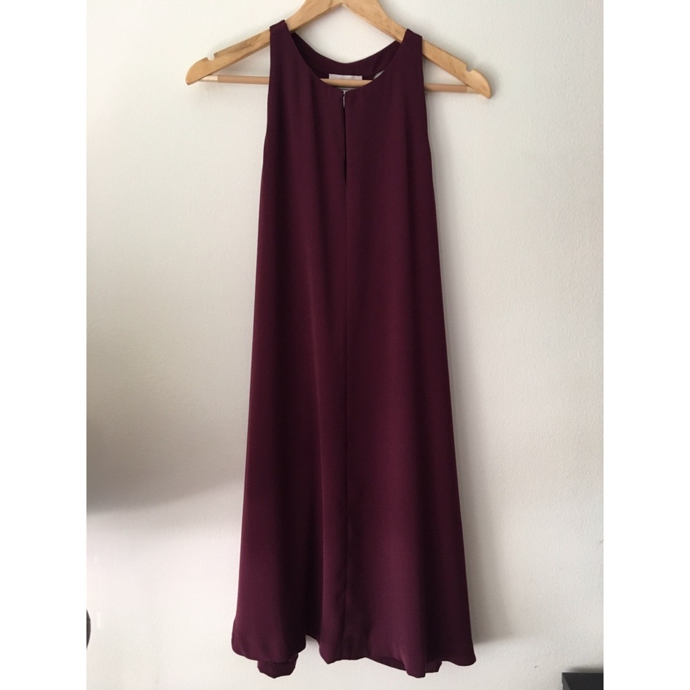 LOFT burgundy razor back dress