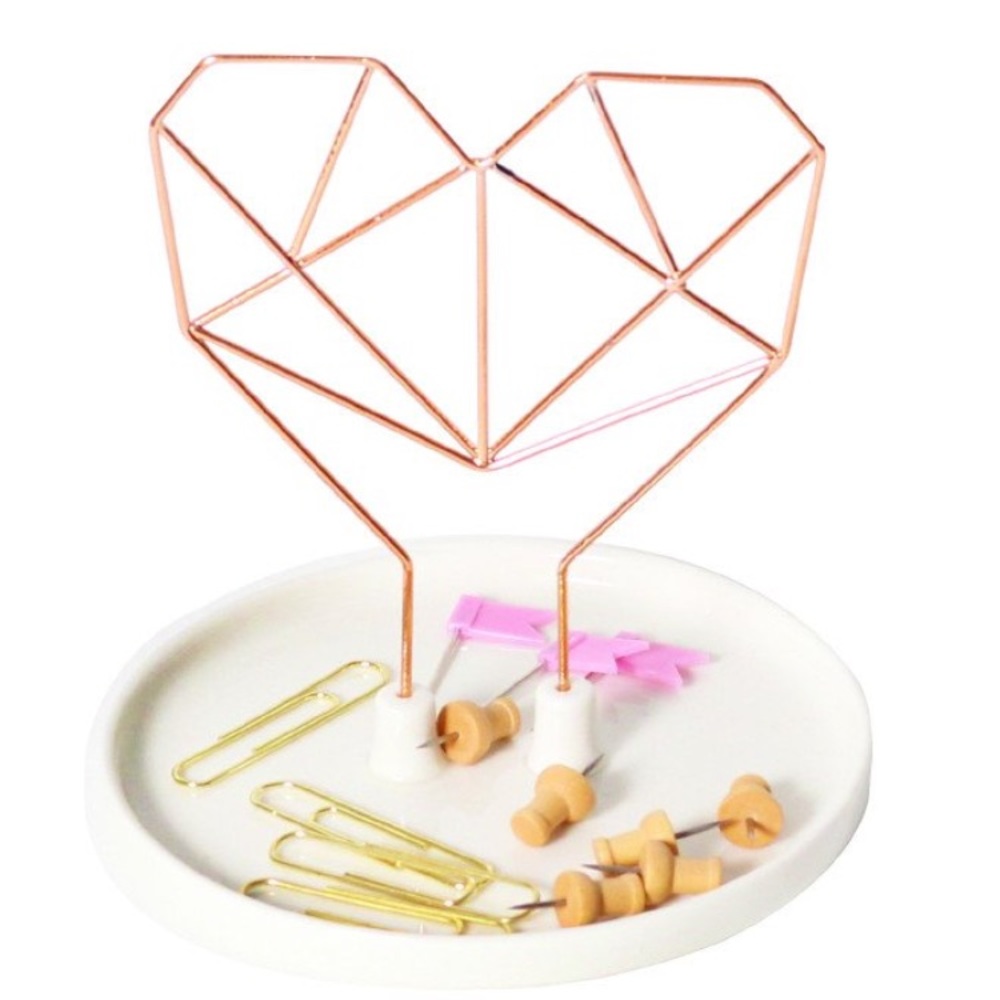 NIB Coxet Wire Heart Ceramic Jewelry Holder