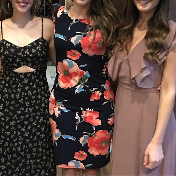 Floral Print Fitted Dress - Picture 3 of 3