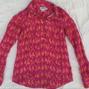 Vineyard Vines Pink & Orange Flamingo Popover