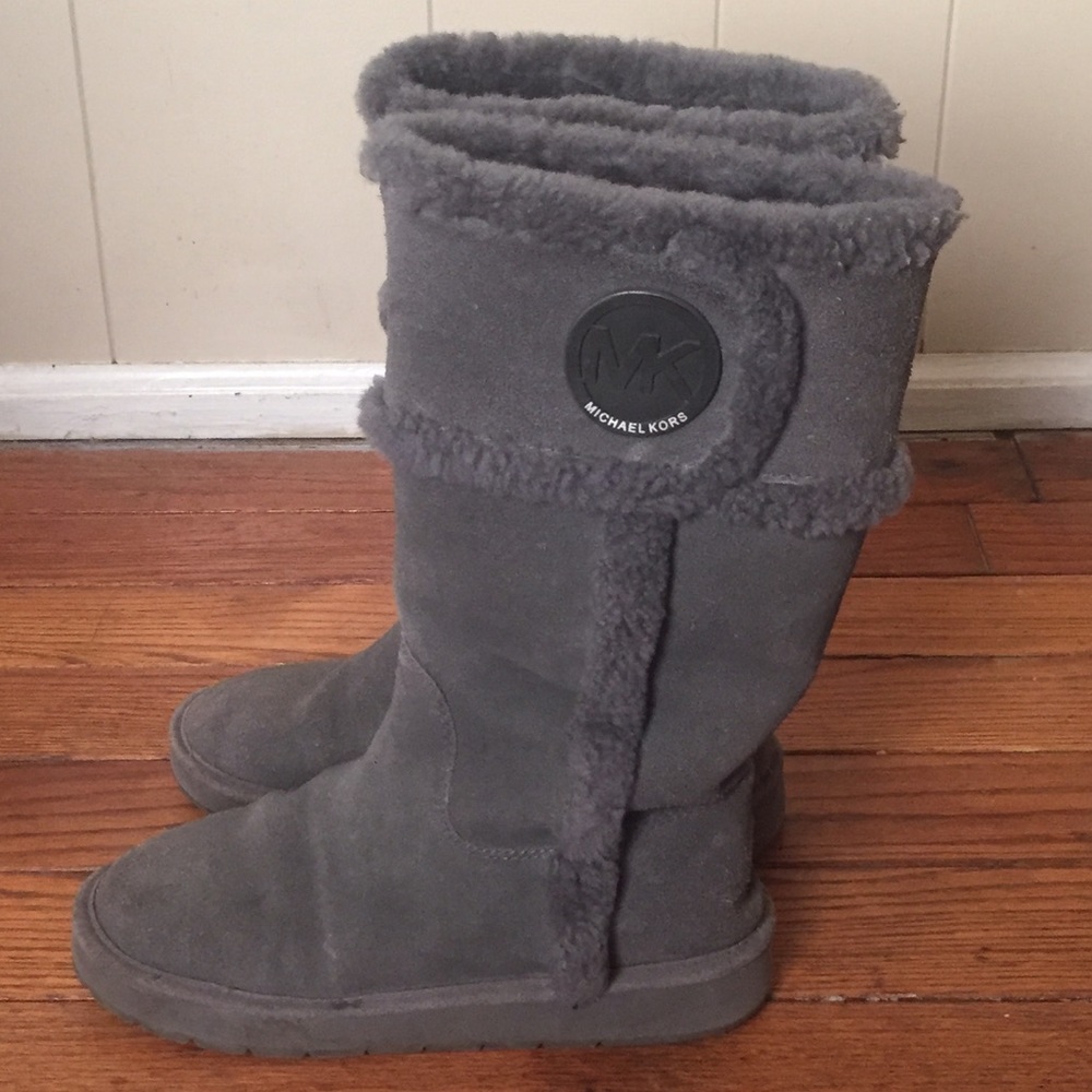 Michael Kors Suede Fur-Lined Boots