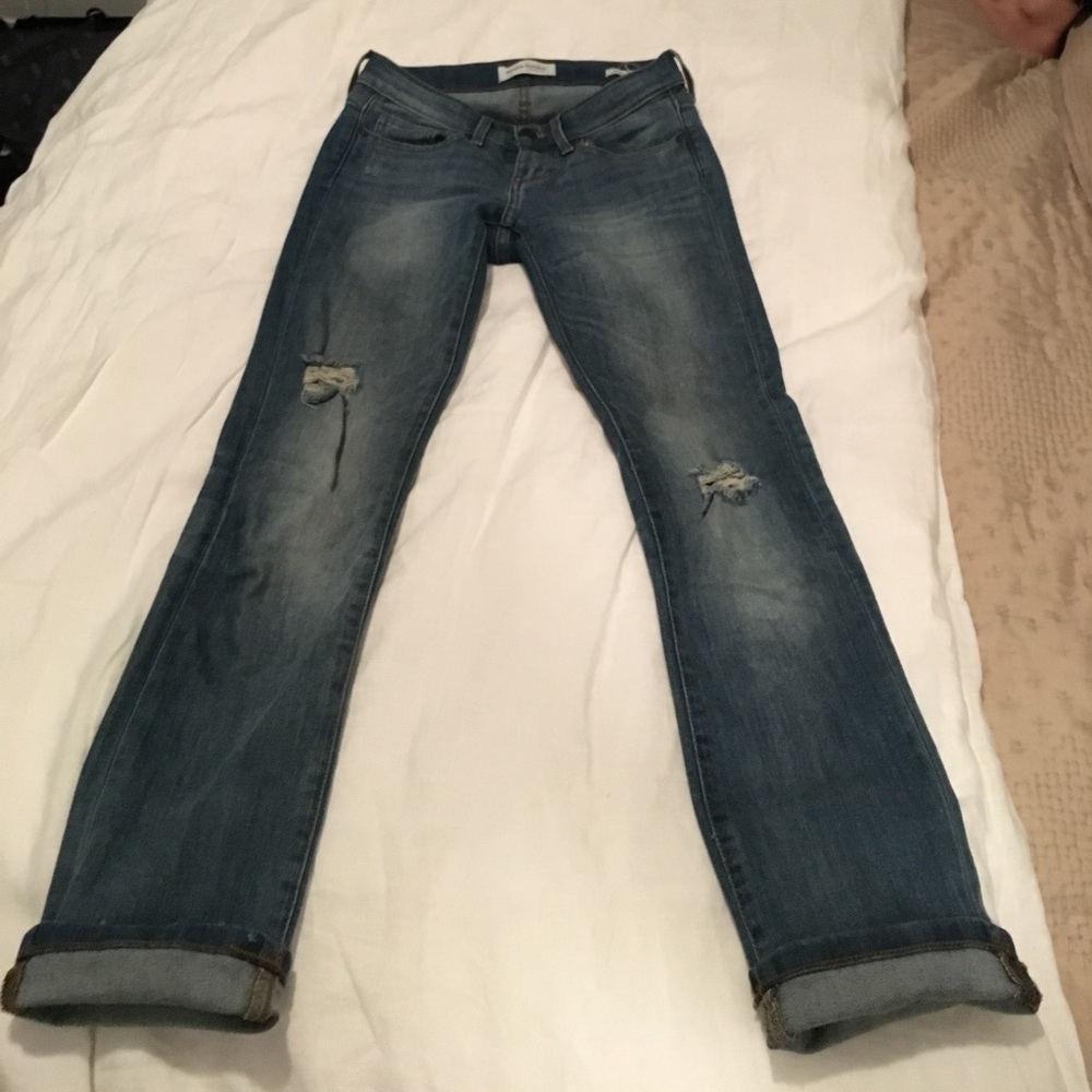Distressed jeans
