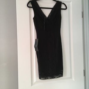 Bebe black lace bodycon dress