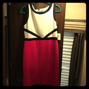 ⚡️ $5 FLASH $5 ⚡️Calvin Klein White, Pink Dress 👗