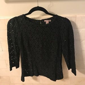 H&M black lace top size 2