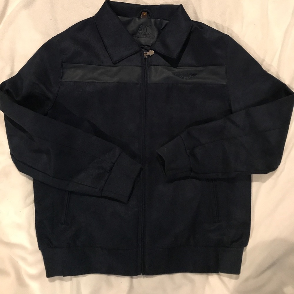 Brand new! Men's navy suede jacket size medium