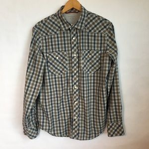 *sold* Banana Republic Blue Plaid Button Down