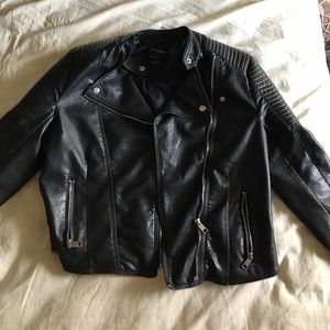 outerwear leather jacket