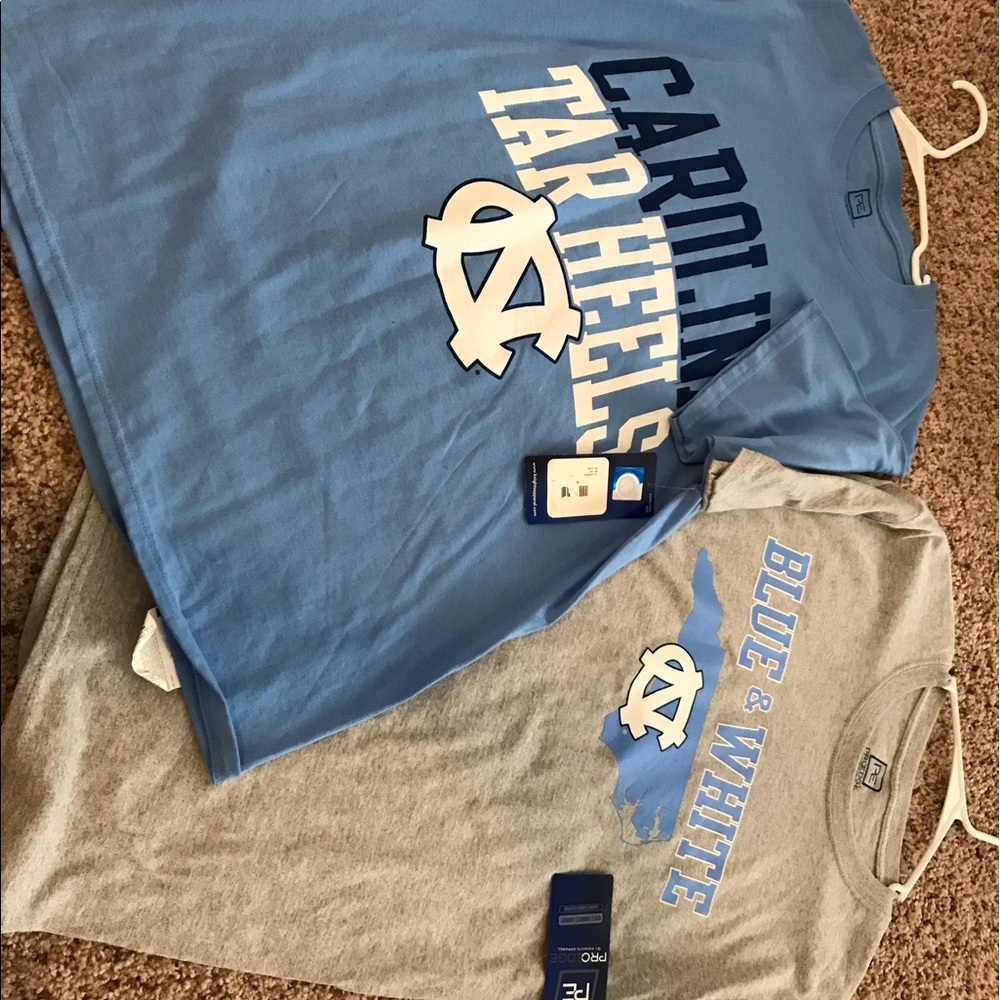 Two NEW with tag UNC TARHEELS t shirts medium