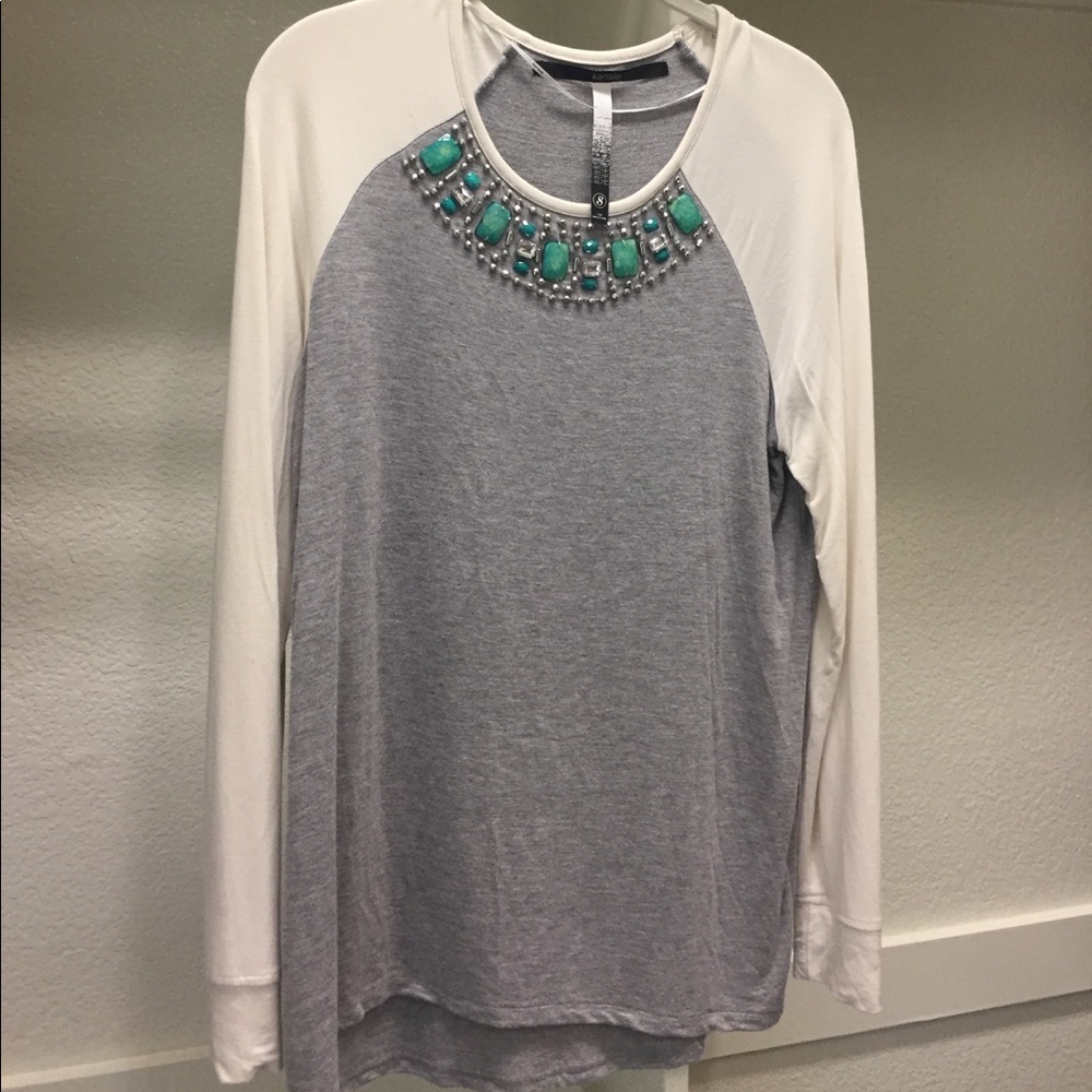 Embellished baseball tee