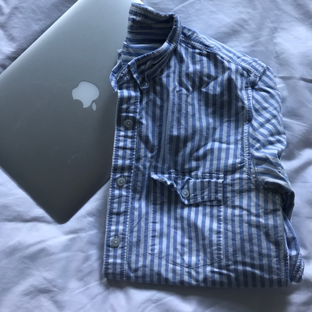 Striped button down