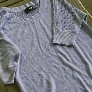 Dolman light sweater with mesh shoulders