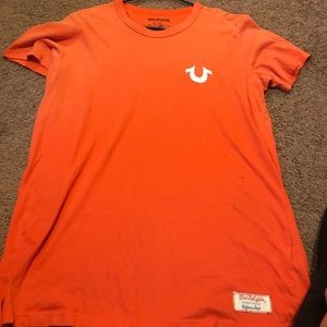 Orange true religion tee