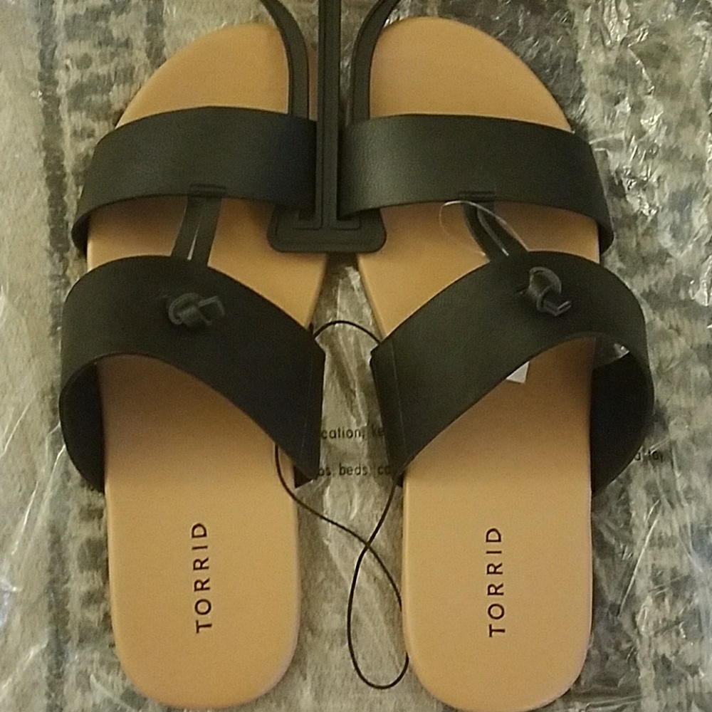 Torrid NWT Double Strap Slide Sandals