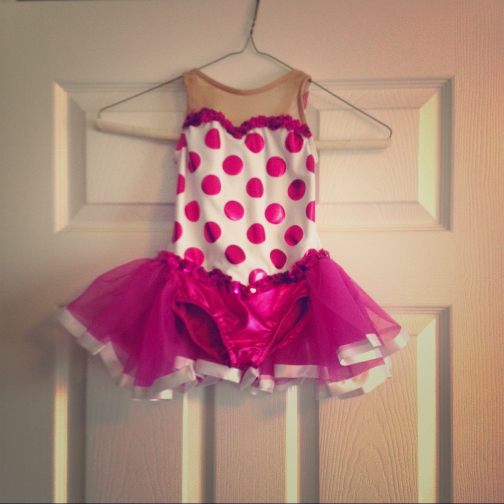 Little Girls Dance Leotard with 1/2 Skirt
