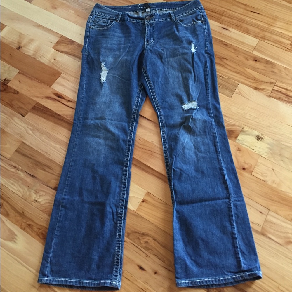 Tall Distressed Bootcut Jeans