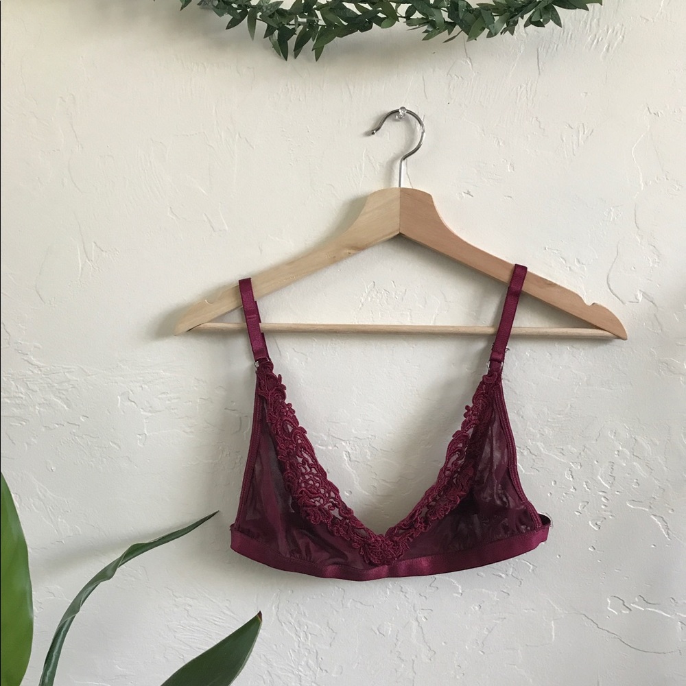 Sheer appliqué bralette from Urban Outfitters