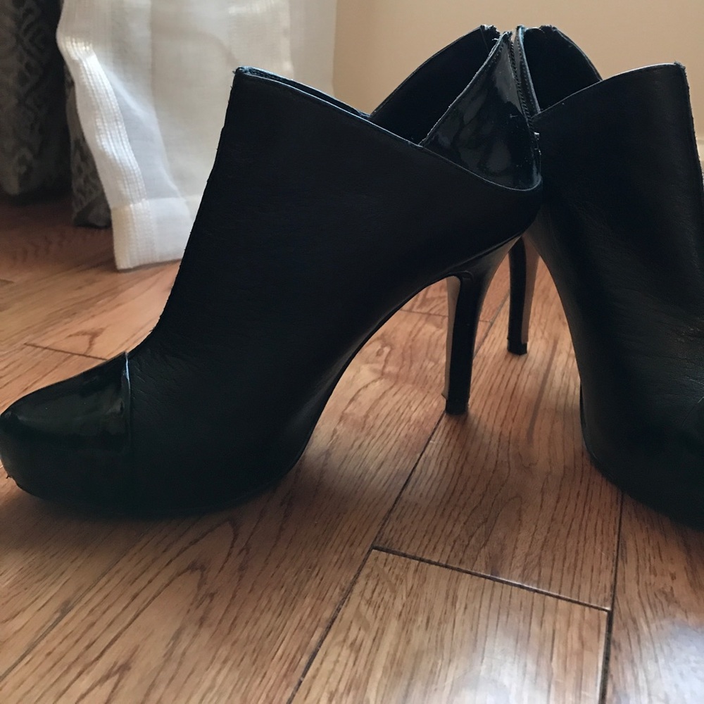 Leather / Patent Stiletto Heel Booties