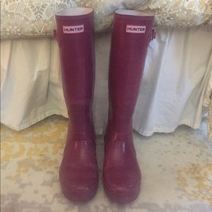 Original gloss purple Hunters size 8