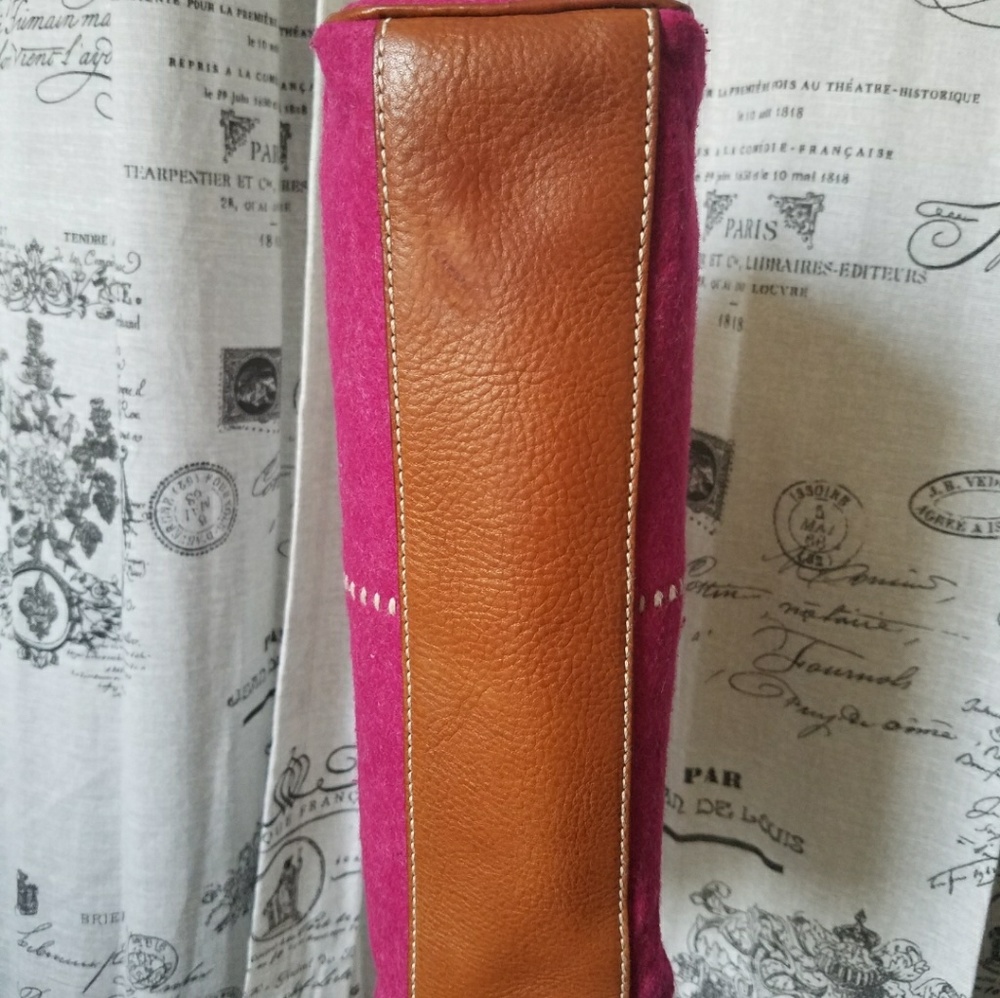 S-O-L-D❤       KATE SPADE PINK CANVAS SHOULDER BAG - Picture 4 of 4