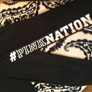 PINK leggings. Size small! "PINK NATION" down leg