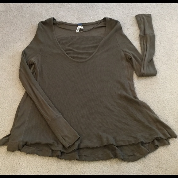 Free People Tops - Free People waffle long sleeve tunic