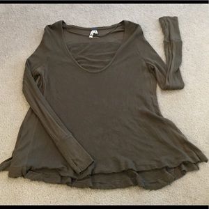 Free People waffle long sleeve tunic