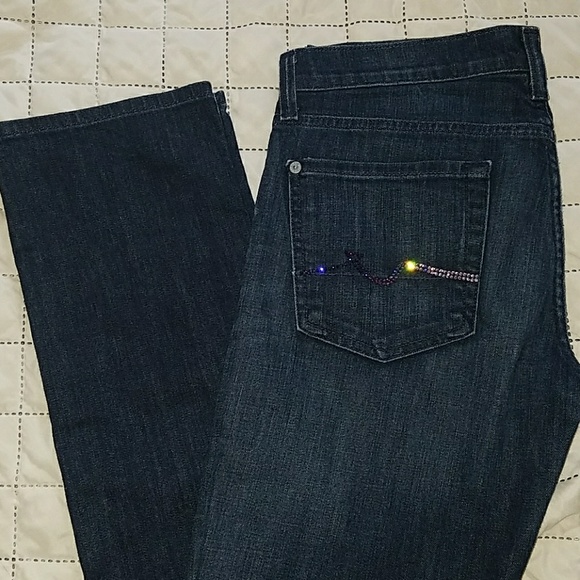 7 For All Mankind Denim - 7 for all Mankind Crystal Pocket Jeans 28