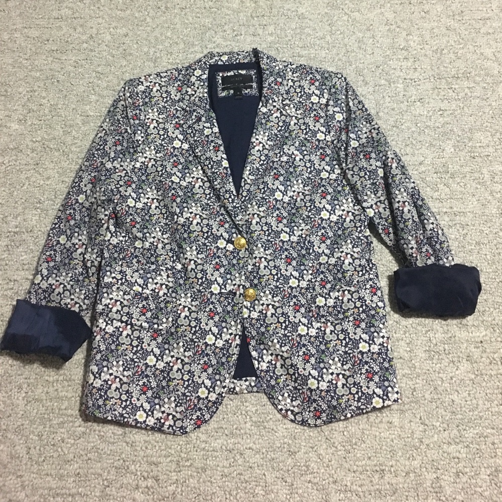 J. Crew floral blazer