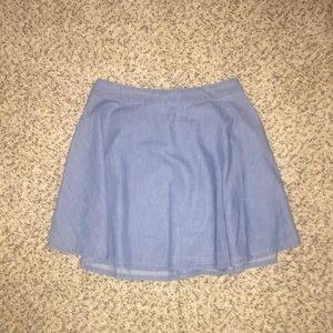 Forever 21 Chambray Skater Skirt