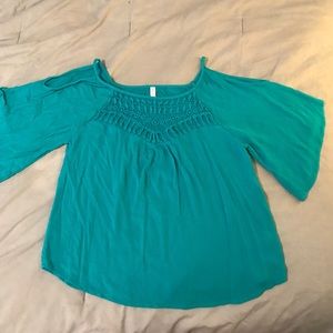 Teal blue xhilaration shirt