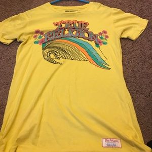 Yellow true religion tee