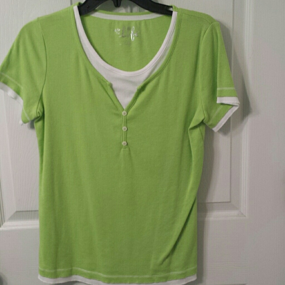 Ana t-shirt lime green and white